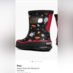 Bogs Skipper Space Man Waterproof Rain Boot - Little Boy